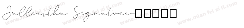 Jalliestha Signature字体转换